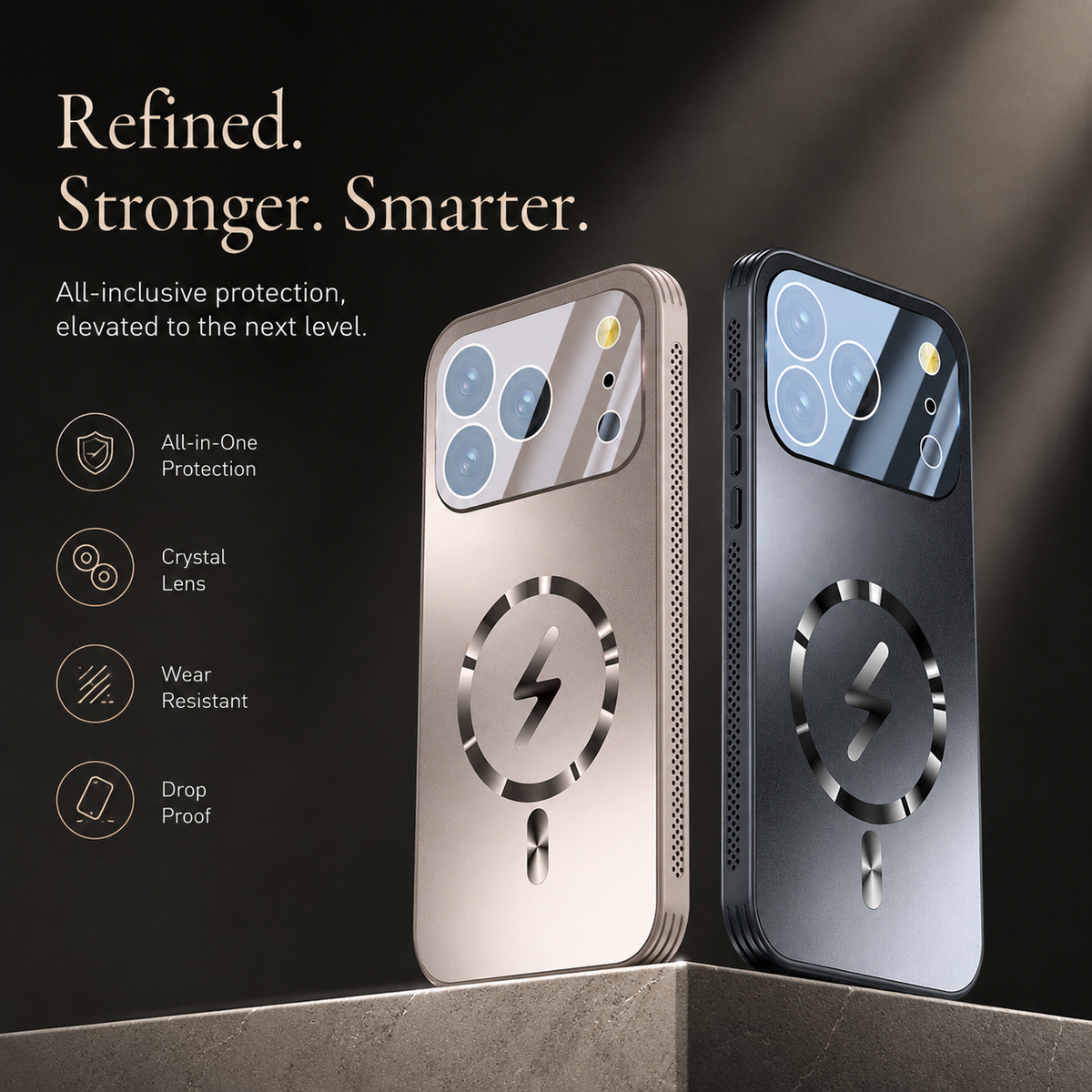 Premium iPhone Case Magnetic Frosted Heat Dissipation Protective Cover Camera Lens Protection Anti Scratch Slim Full Coverage Cooling Matte Case Design