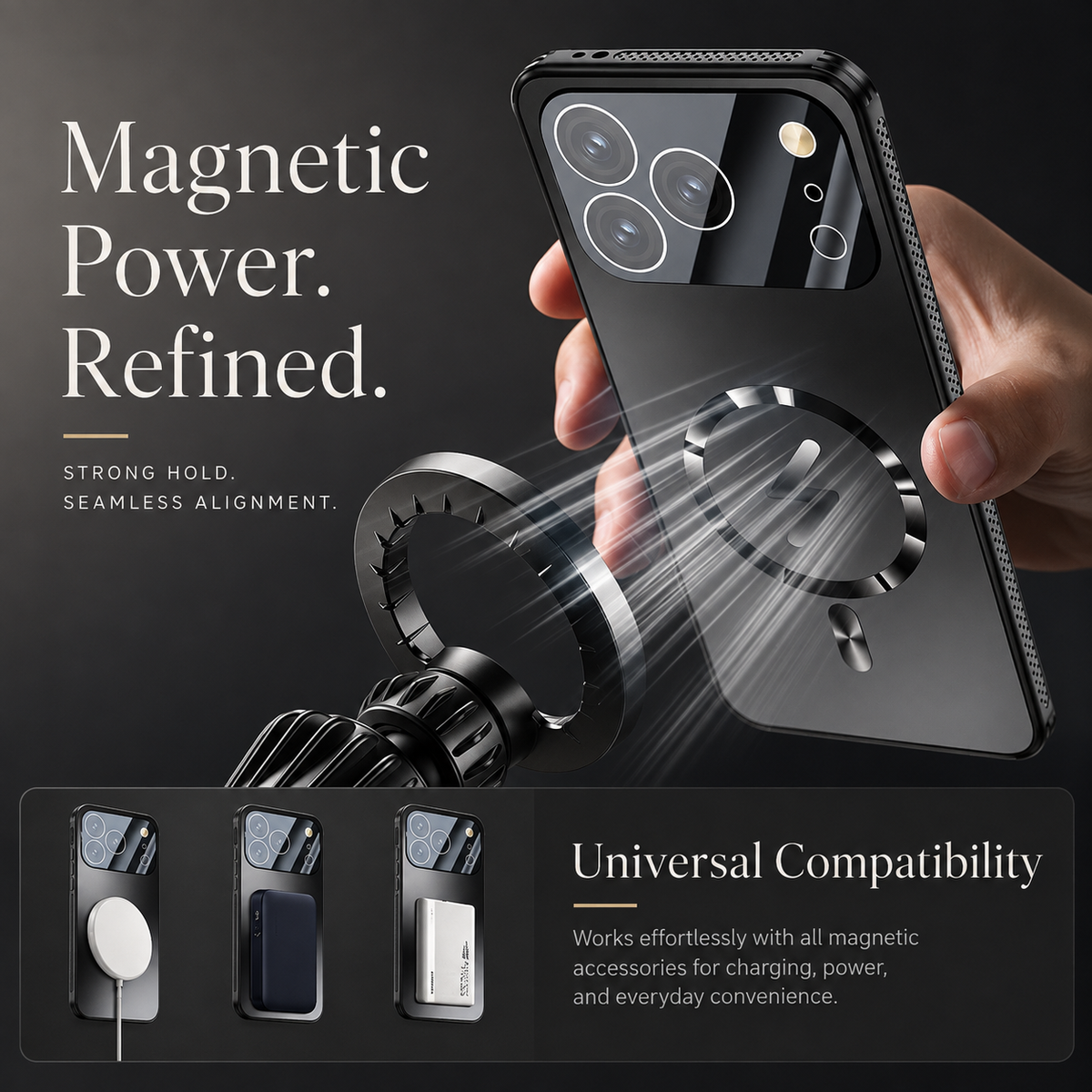 Premium iPhone Case Magnetic Frosted Heat Dissipation Protective Cover Camera Lens Protection Anti Scratch Slim Full Coverage Cooling Matte Case Design