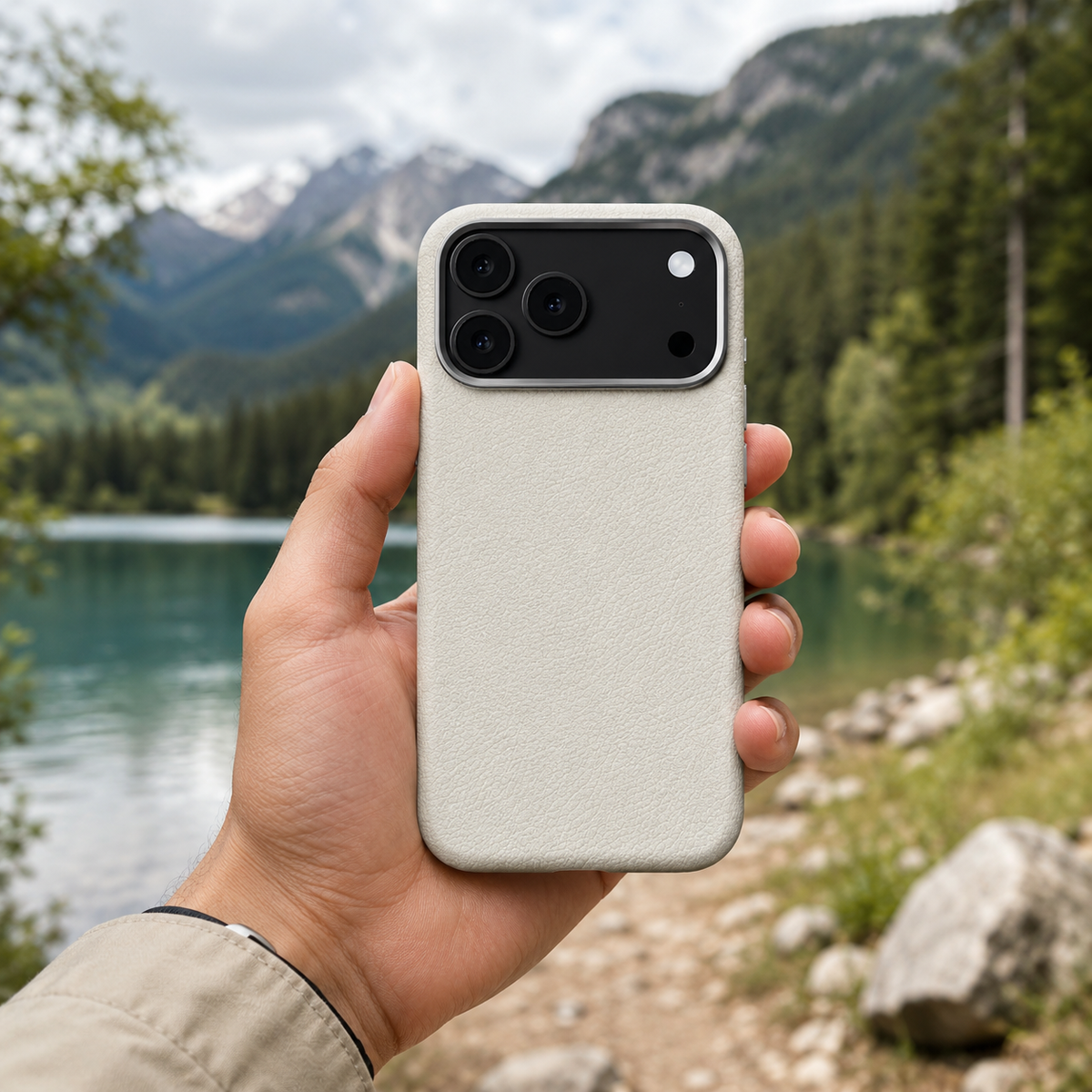 Premium iPhone Case Magnetic Leather Cover Metal Camera Protection Shockproof Anti Fingerprint Full Coverage MagSafe Wireless Charging Slim Protective