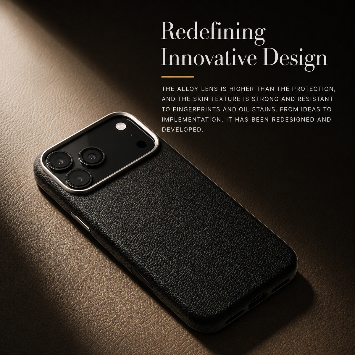 Premium iPhone Case Magnetic Leather Cover Metal Camera Protection Shockproof Anti Fingerprint Full Coverage MagSafe Wireless Charging Slim Protective