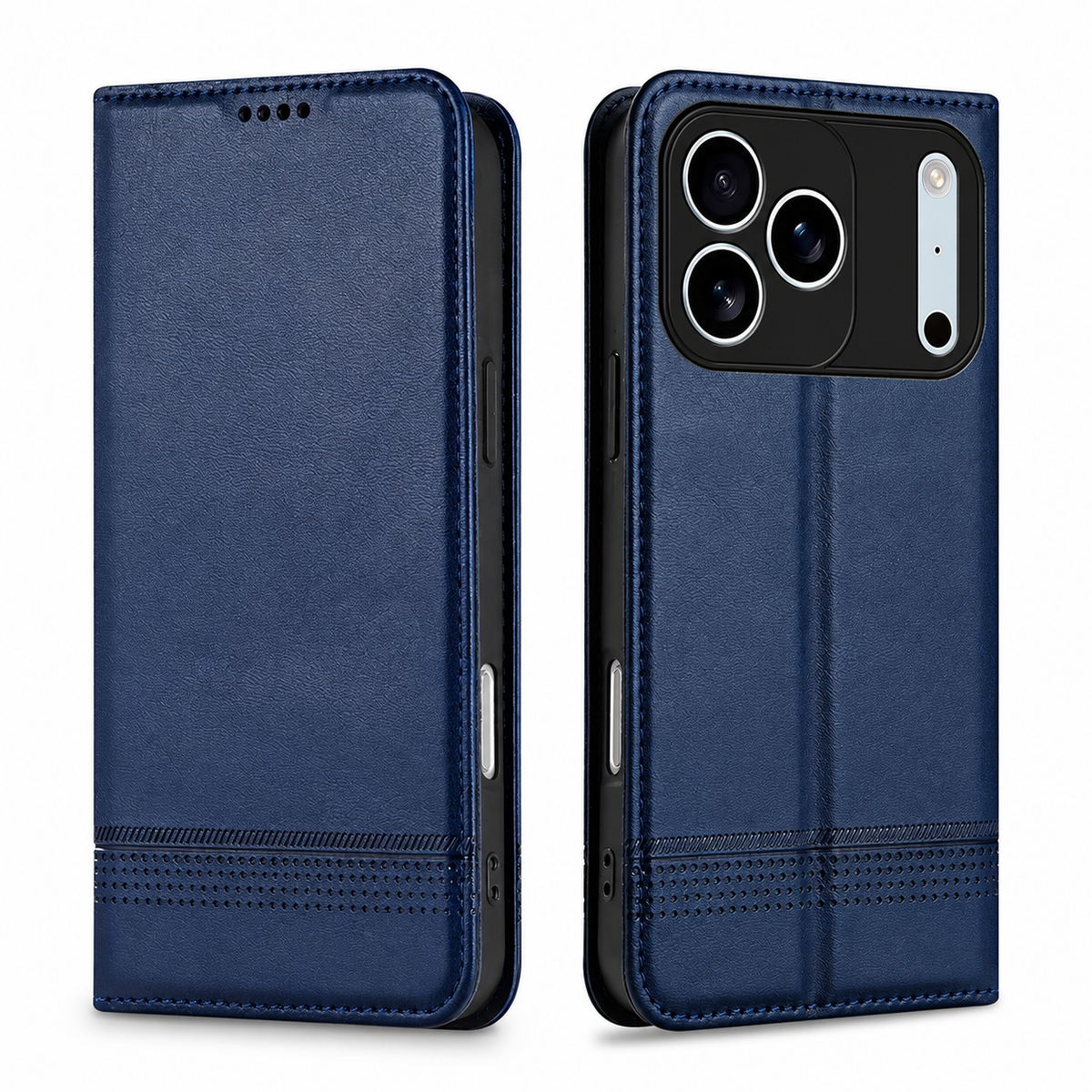 Premium iPhone Case Magnetic Leather Wallet Protective Cover Anti Scratch Dustproof Slim Card Storage Soft Touch Non Slip Full Coverage Folio Case
