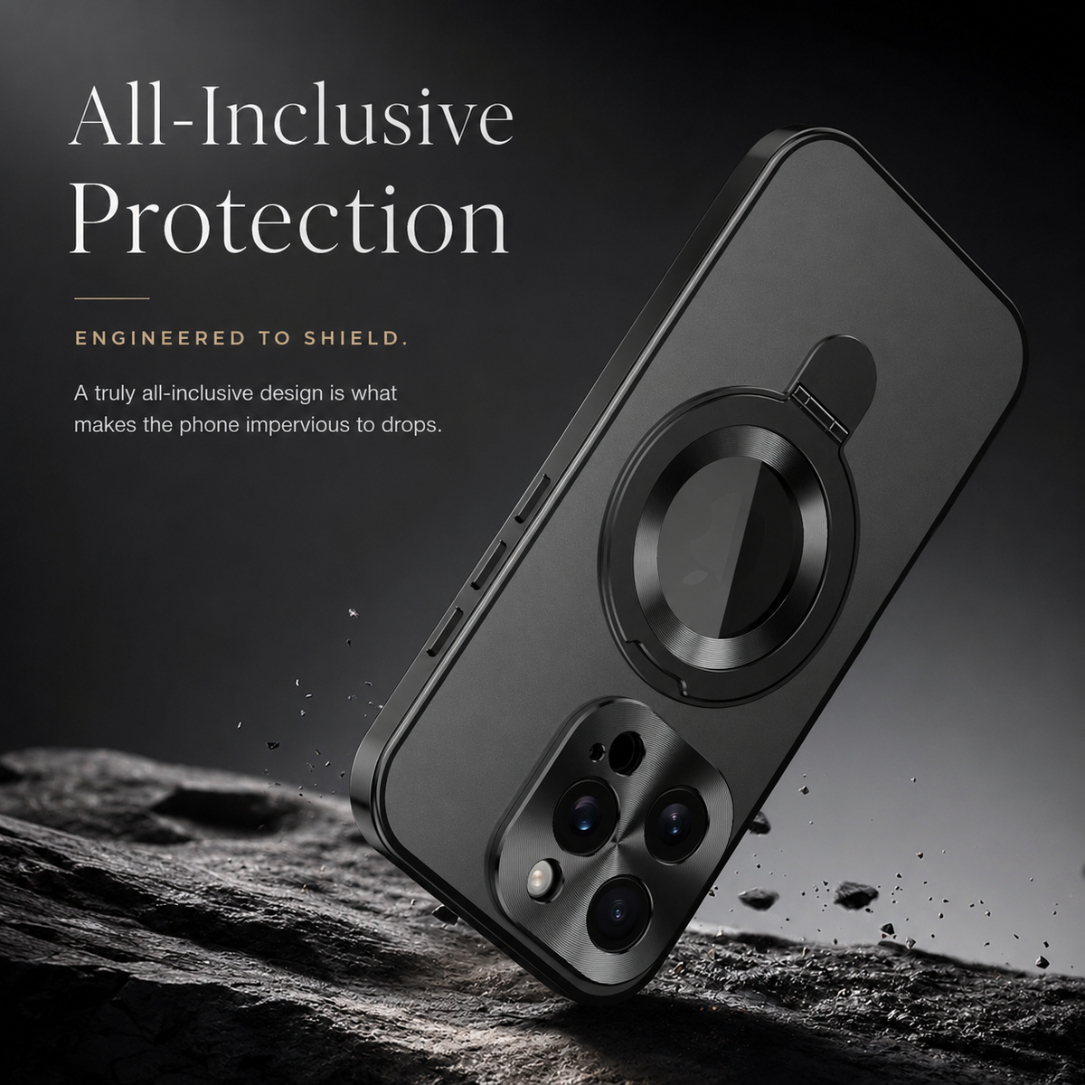 Premium iPhone Case Magnetic Metal Frame Glass Back Shockproof Full Coverage Protective Cover Anti Scratch Anti Fingerprint Non Slip Mirror Clear Tough Case