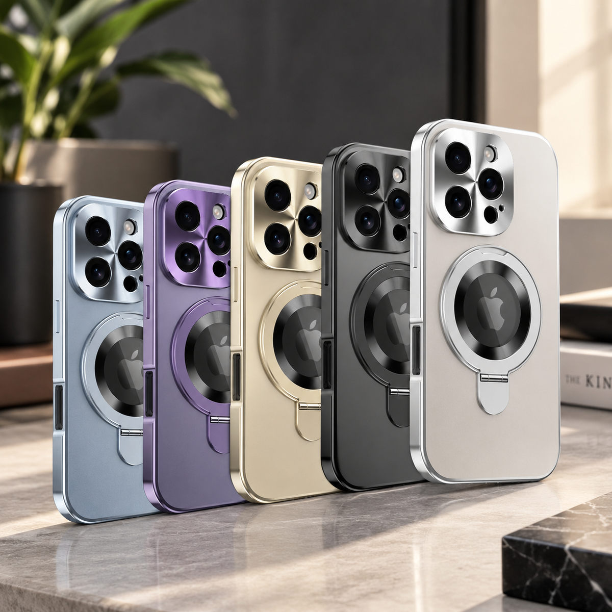 Premium iPhone Case Magnetic Metal Frame Glass Back Shockproof Full Coverage Protective Cover Anti Scratch Anti Fingerprint Non Slip Mirror Clear Tough Case