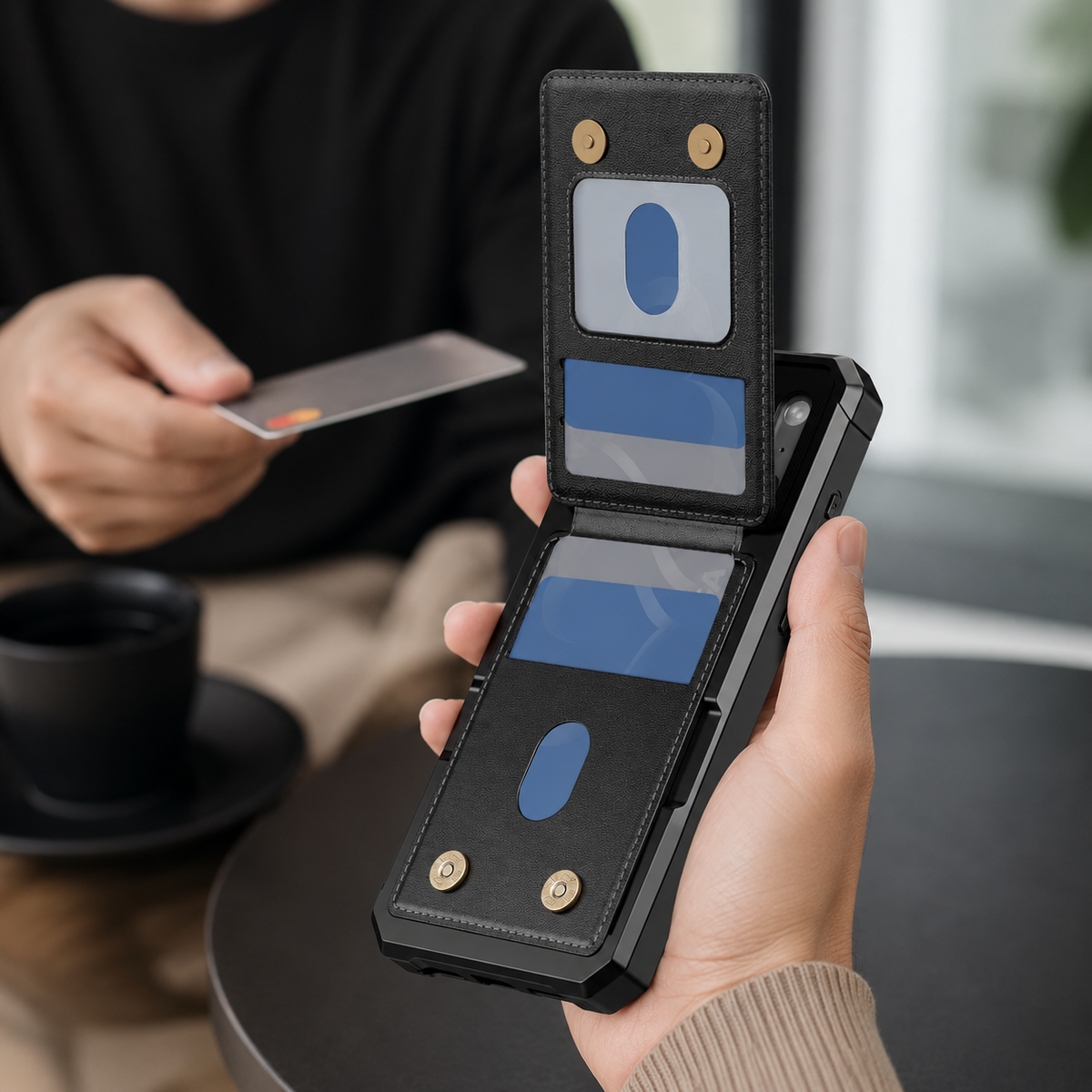 Premium iPhone Case Magnetic PU Leather Wallet Card Holder Flip Cover Shockproof Kickstand Anti Scratch Anti Fingerprint TPU Bumper Protective Case
