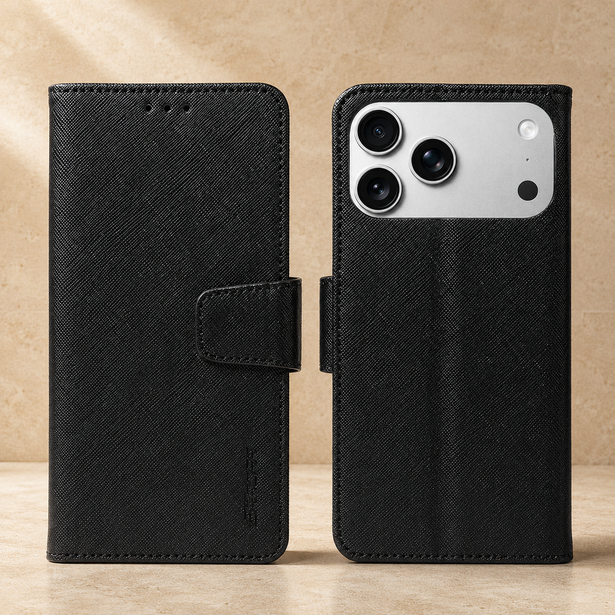 Premium iPhone Case Magnetic PU Leather Wallet Shockproof Protective Cover Anti Scratch Non Slip Slim Card Storage Soft Touch Full Coverage Fashion