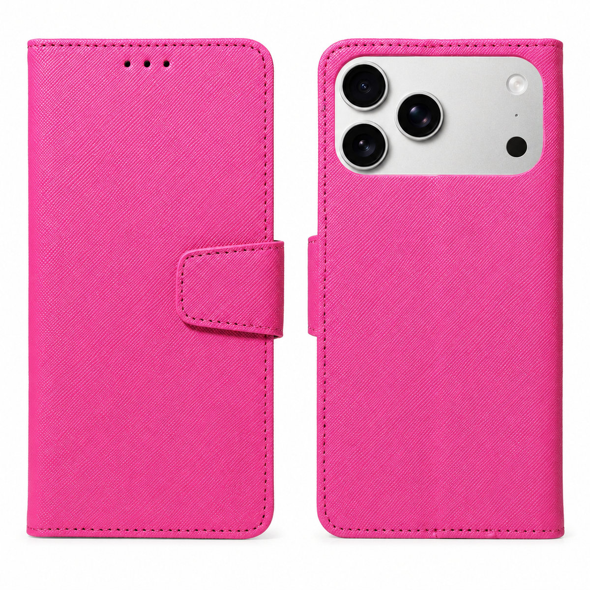 Premium iPhone Case Magnetic PU Leather Wallet Shockproof Protective Cover Anti Scratch Non Slip Slim Card Storage Soft Touch Full Coverage Fashion