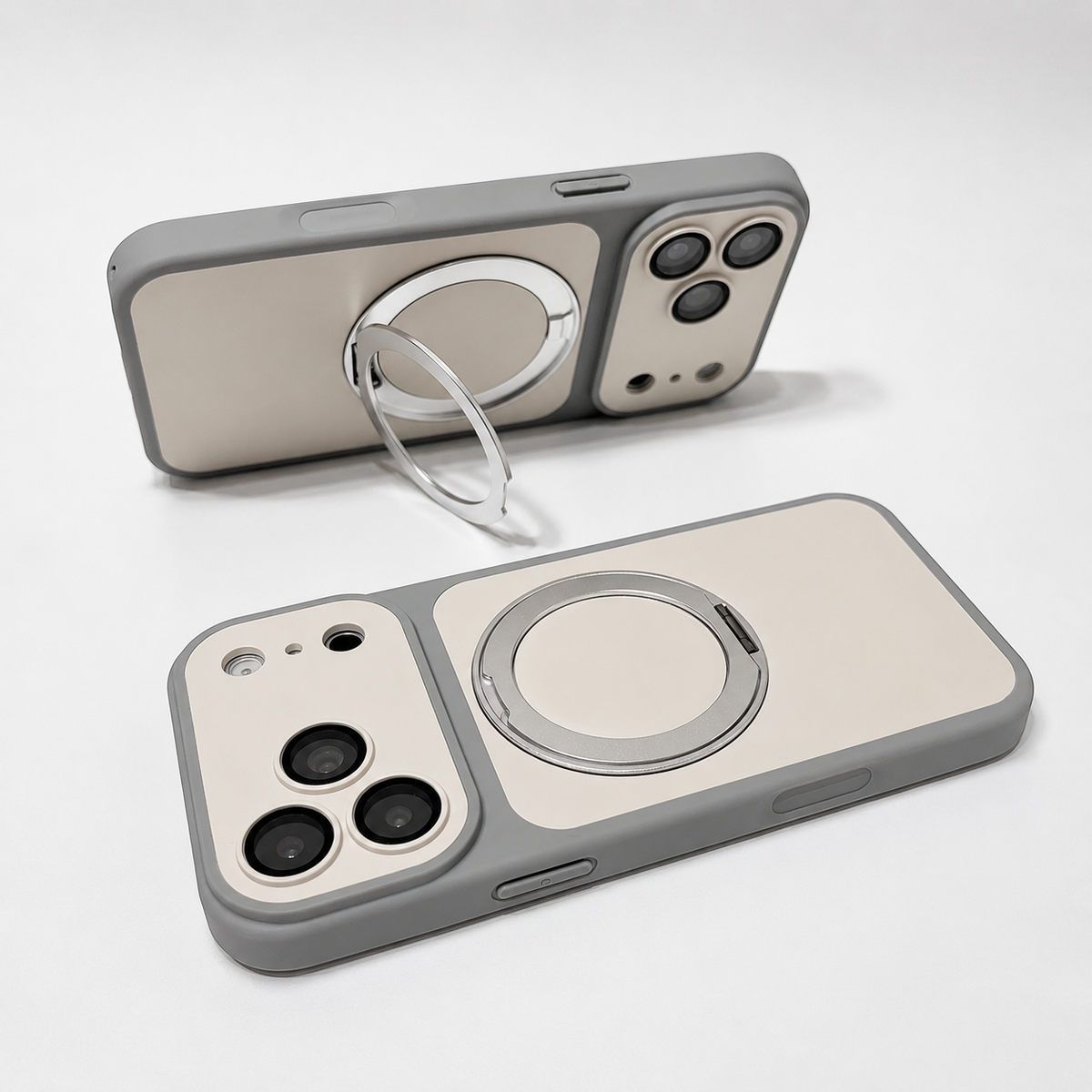 Premium iPhone Case Magnetic Ring Holder Metal Bracket Stand MagSafe Shockproof Slim Anti Drop Non Slip Durable Full Camera Protective Phone Cover Case