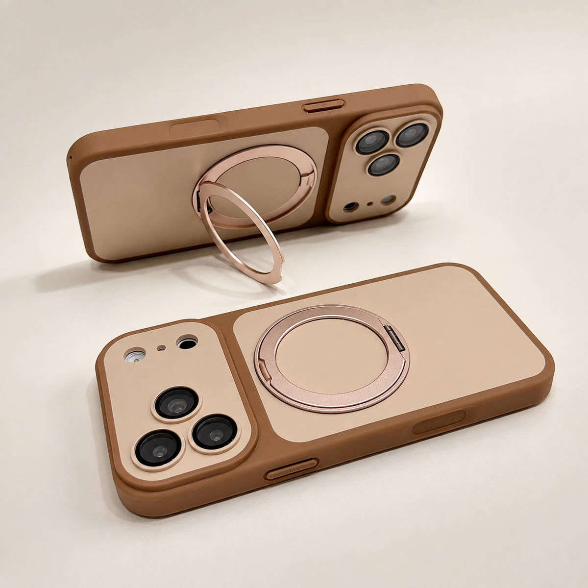 Premium iPhone Case Magnetic Ring Holder Metal Bracket Stand MagSafe Shockproof Slim Anti Drop Non Slip Durable Full Camera Protective Phone Cover Case