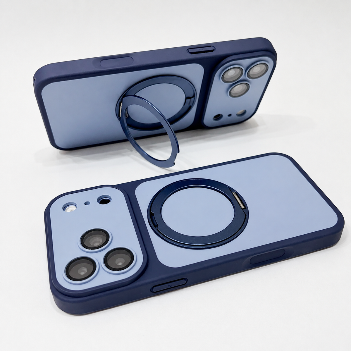 Premium iPhone Case Magnetic Ring Holder Metal Bracket Stand MagSafe Shockproof Slim Anti Drop Non Slip Durable Full Camera Protective Phone Cover Case