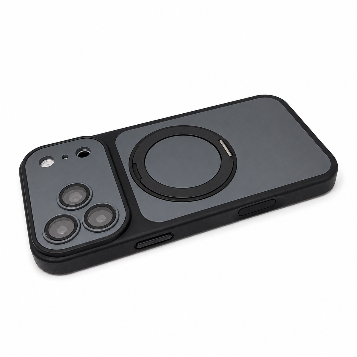 Premium iPhone Case Magnetic Ring Holder Metal Bracket Stand MagSafe Shockproof Slim Anti Drop Non Slip Durable Full Camera Protective Phone Cover Case