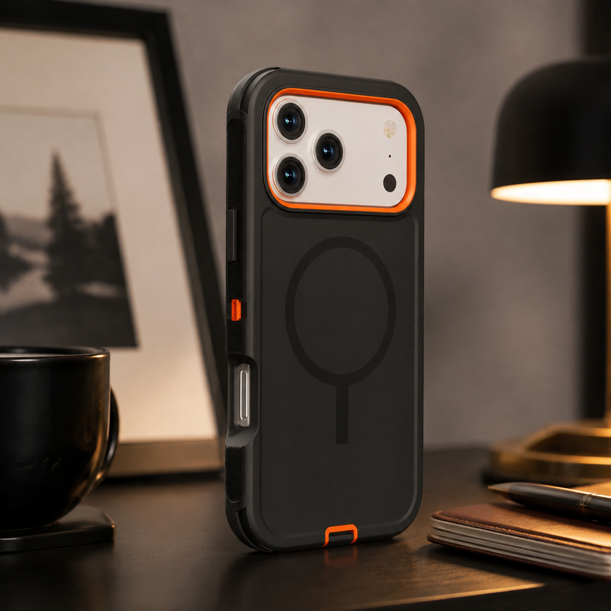 Premium iPhone Case Magnetic Rugged Defender Shockproof Armor Dual Layer Belt Clip Holder Protective Cover Full Port Protection Anti Slip Grip Heavy Duty Design