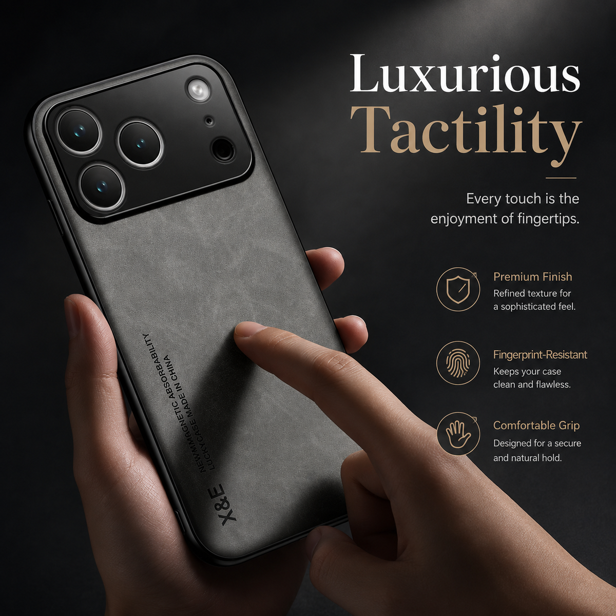Premium iPhone Case Magnetic Shockproof Protective Cover Car Holder Compatible Anti Fingerprint Anti Scratch Non Slip Slim Reinforced Bumper Full Coverage
