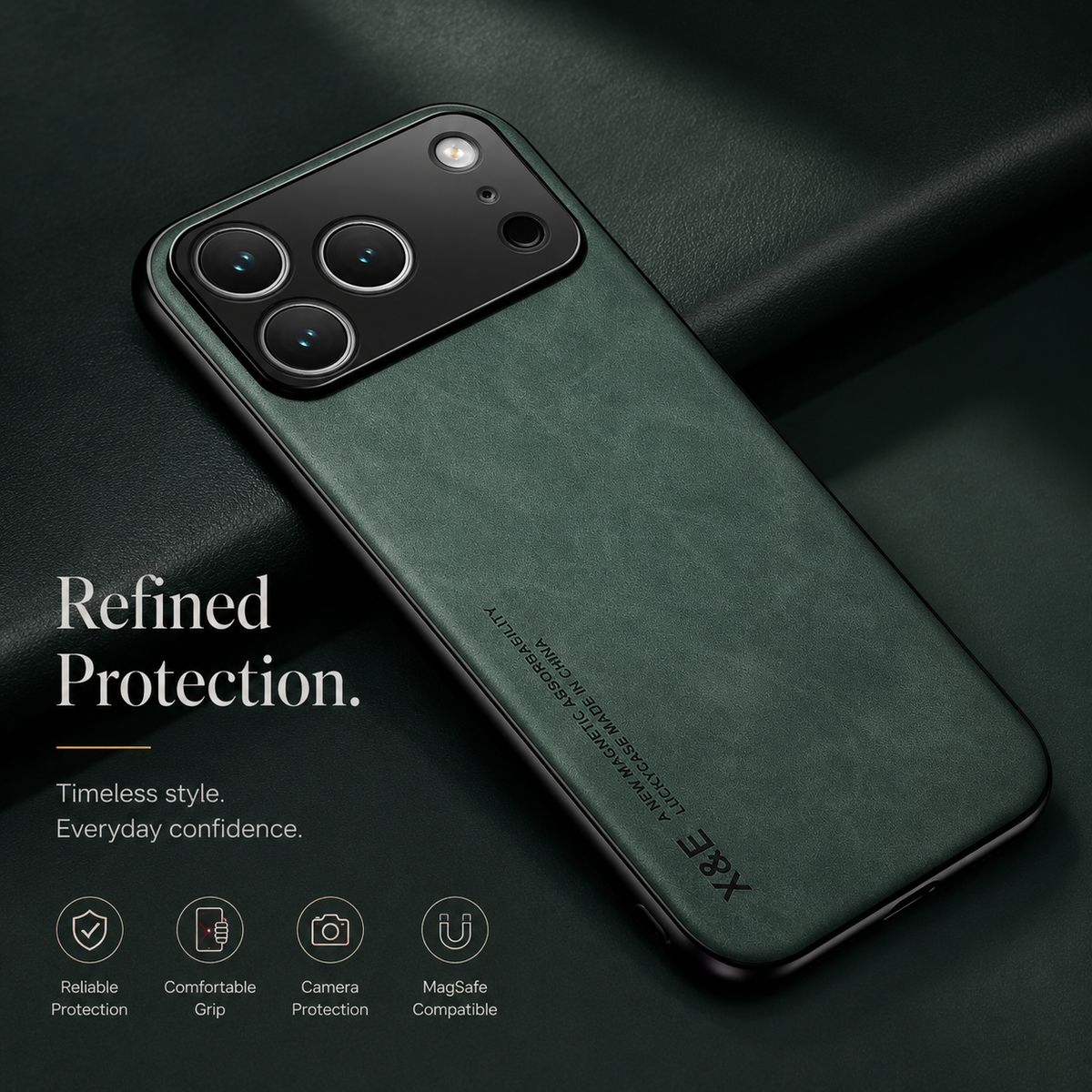 Premium iPhone Case Magnetic Shockproof Protective Cover Car Holder Compatible Anti Fingerprint Anti Scratch Non Slip Slim Reinforced Bumper Full Coverage