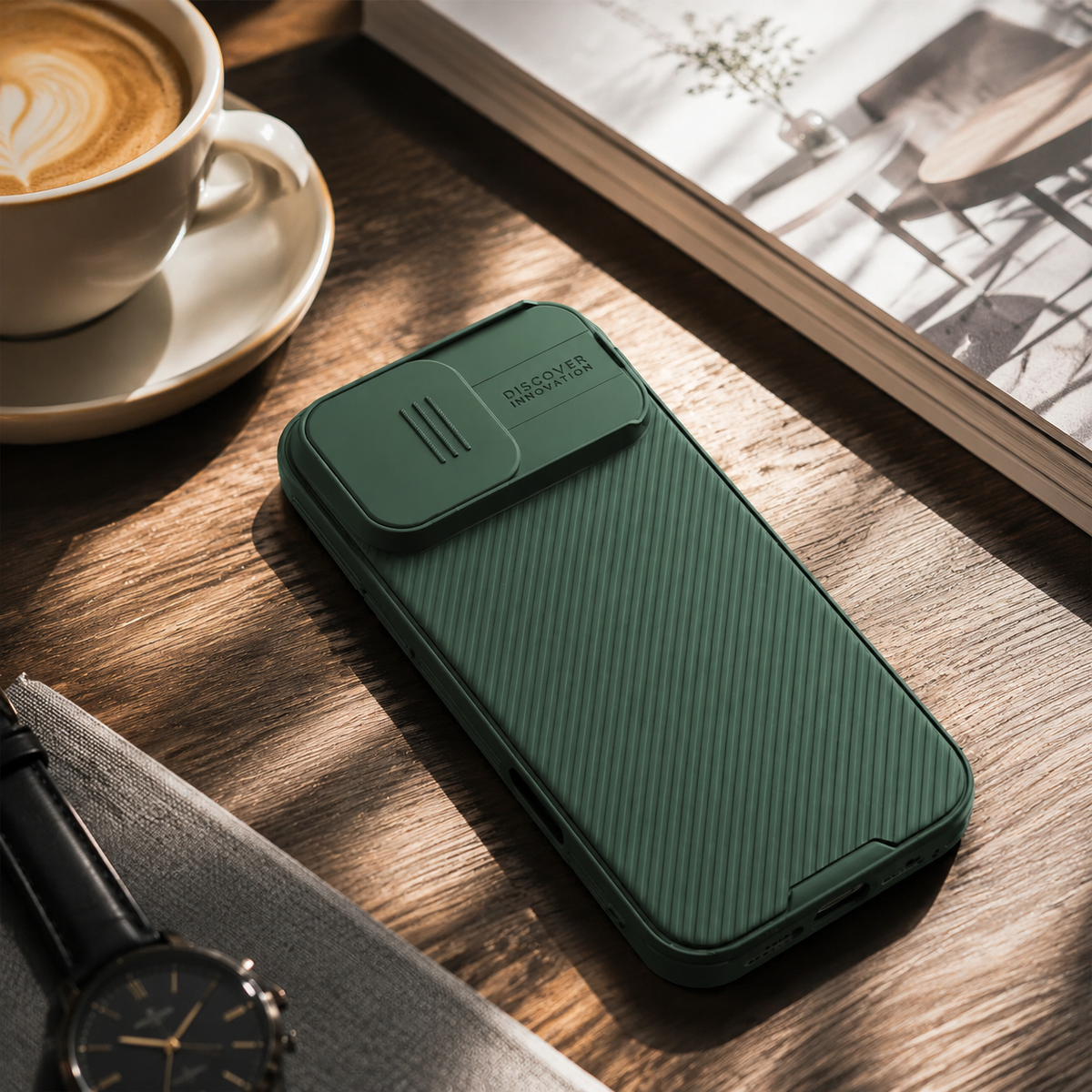 Premium iPhone Case Magnetic Shockproof Sliding Camera Cover PC TPU Dual Layer Anti Scratch Anti Slip Protective Casing Rugged Full Coverage Dustproof
