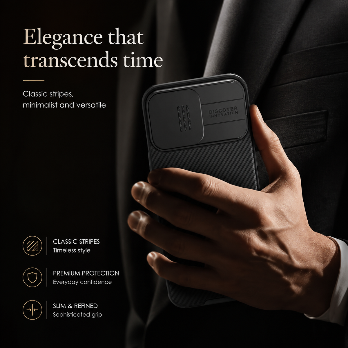 Premium iPhone Case Magnetic Shockproof Sliding Camera Cover PC TPU Dual Layer Anti Scratch Anti Slip Protective Casing Rugged Full Coverage Dustproof