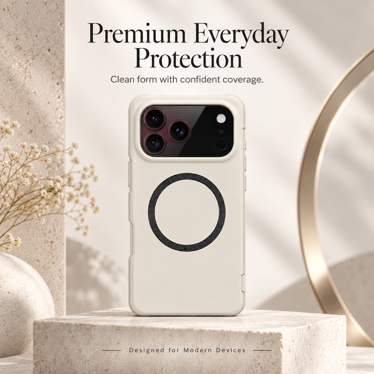 Premium iPhone Case Magnetic Spring Hinge Protection Tempered Glass Foldable Cover Shockproof Hard PC MagSafe Slim Durable Full Protective Phone Cover Case