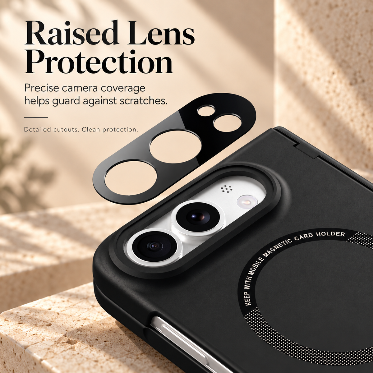 Premium iPhone Case Magnetic Spring Hinge Protection Tempered Glass Shockproof Hard PC MagSafe Slim Durable Anti Drop Full Protective Phone Cover Case