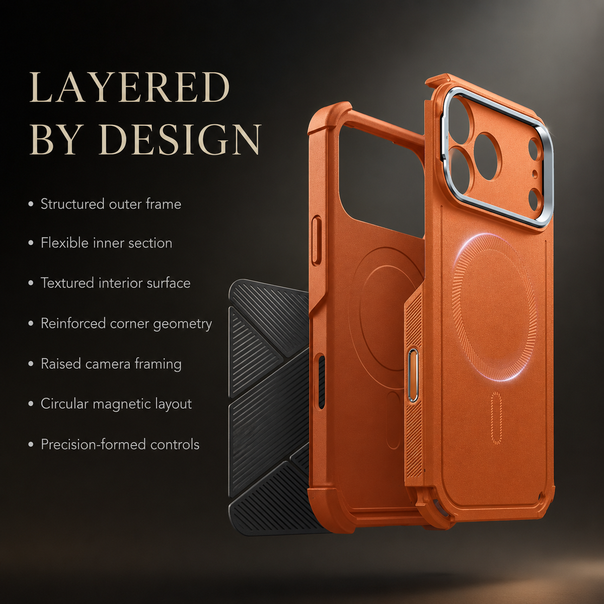 Premium iPhone Case Magnetic Stash Stand Military Grade Shockproof MagSafe Slim Anti Drop Camera Protection Durable Protective Kickstand Phone Cover Case