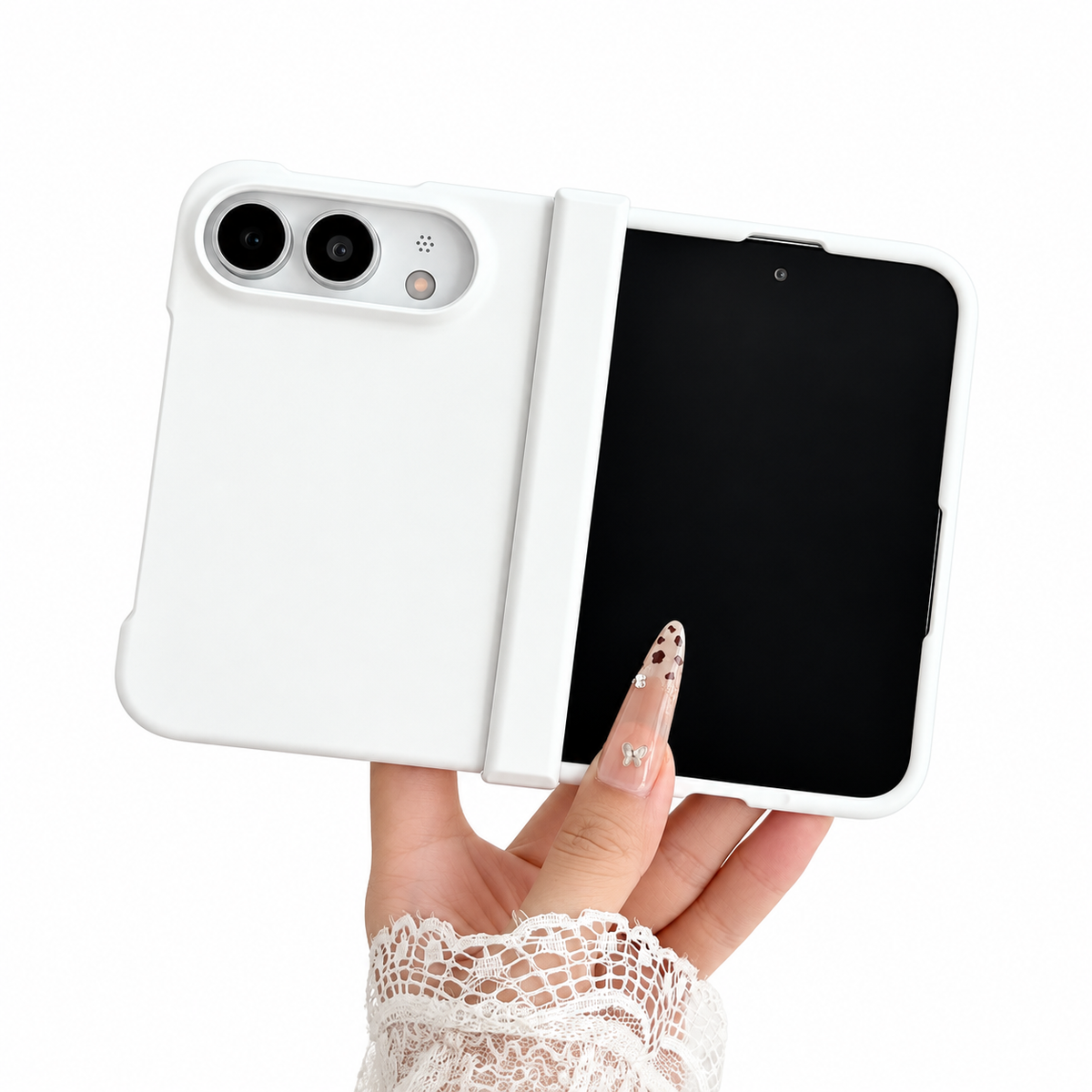 Premium iPhone Case Matte Candy Color Ultra Thin Foldable Cover Full Hinge Protection Shockproof Front Back Hard PC Slim Durable Protective Phone Cover Case