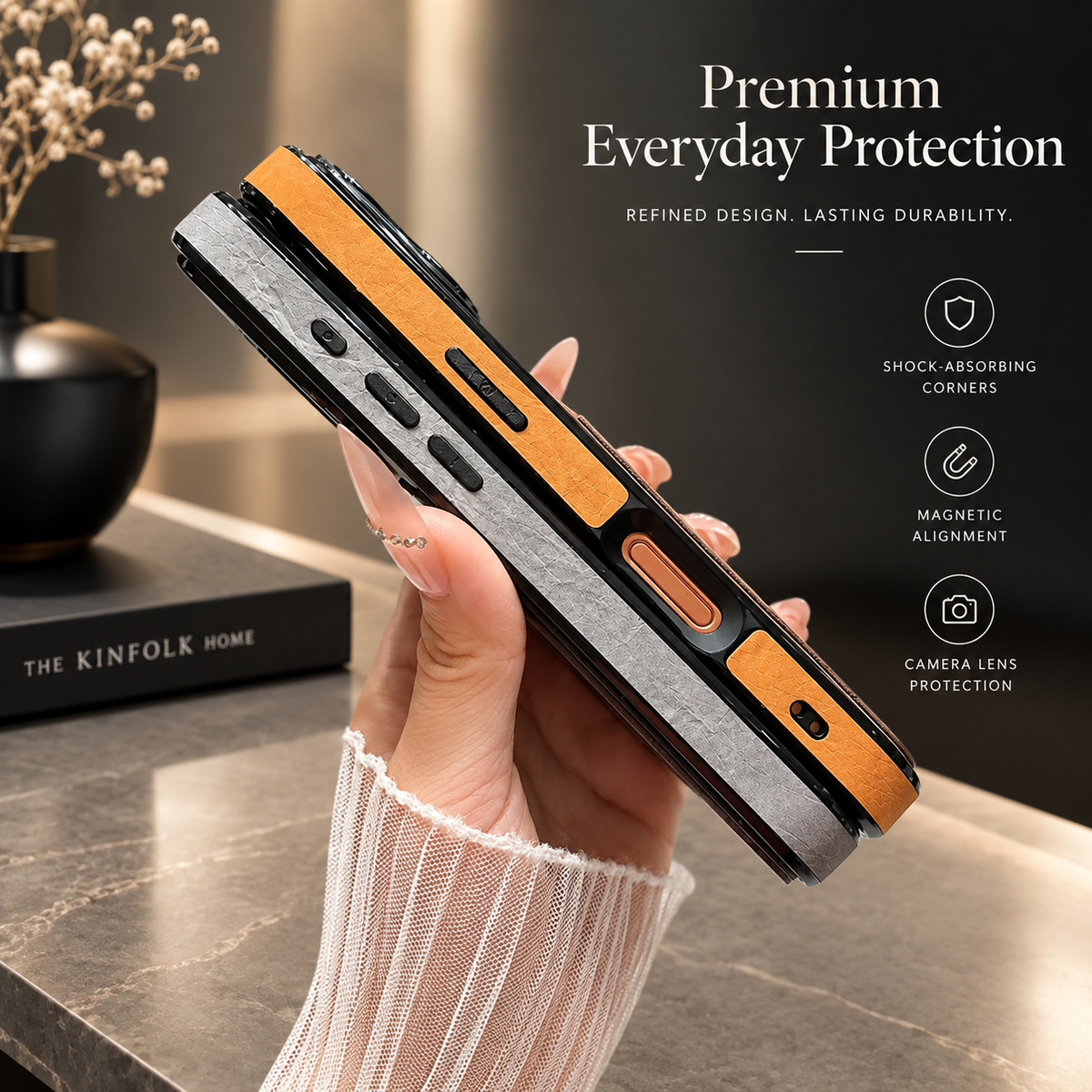 Premium iPhone Case Matte Card Holder Wallet Shockproof Acrylic Protective Cover Slim Anti Scratch Non Slip Bumper Hard Back Card Storage Case