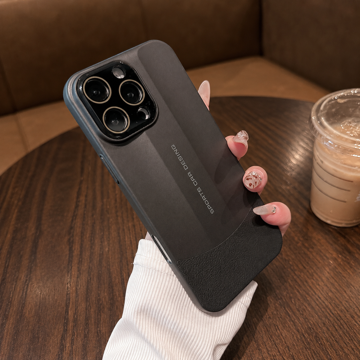 Premium iPhone Case Matte Leather Hard Shell Camera Lens Protection Anti Scratch Anti Fingerprint Non Slip Lightweight Dustproof Slim Protective Cover