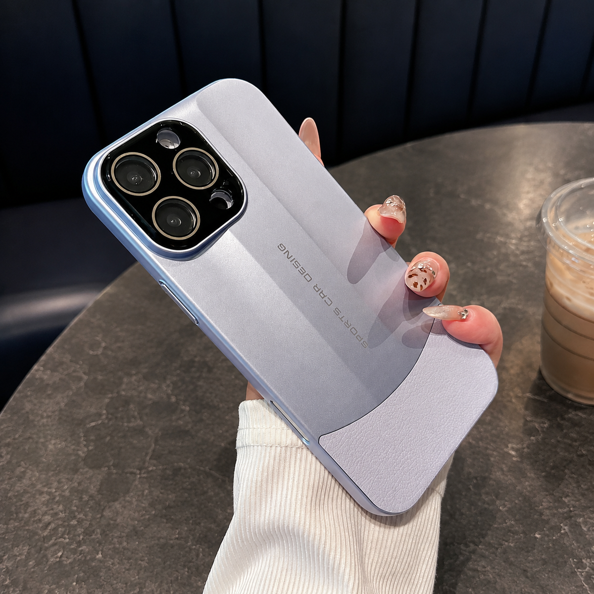 Premium iPhone Case Matte Leather Hard Shell Camera Lens Protection Anti Scratch Anti Fingerprint Non Slip Lightweight Dustproof Slim Protective Cover