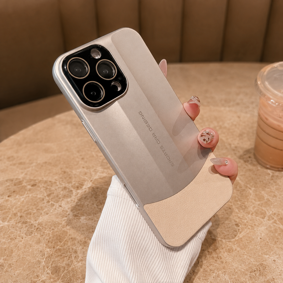 Premium iPhone Case Matte Leather Hard Shell Camera Lens Protection Anti Scratch Anti Fingerprint Non Slip Lightweight Dustproof Slim Protective Cover
