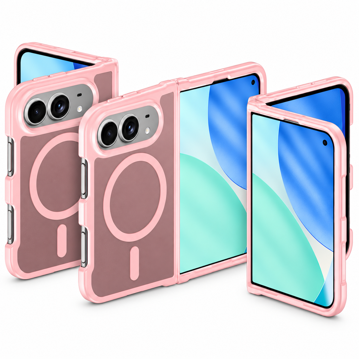 Premium iPhone Case Matte Translucent Skin Feel MagSafe Magnetic Ultra Thin Foldable Cover Wireless Charging Hard PC Slim Durable Protective Phone Cover Case