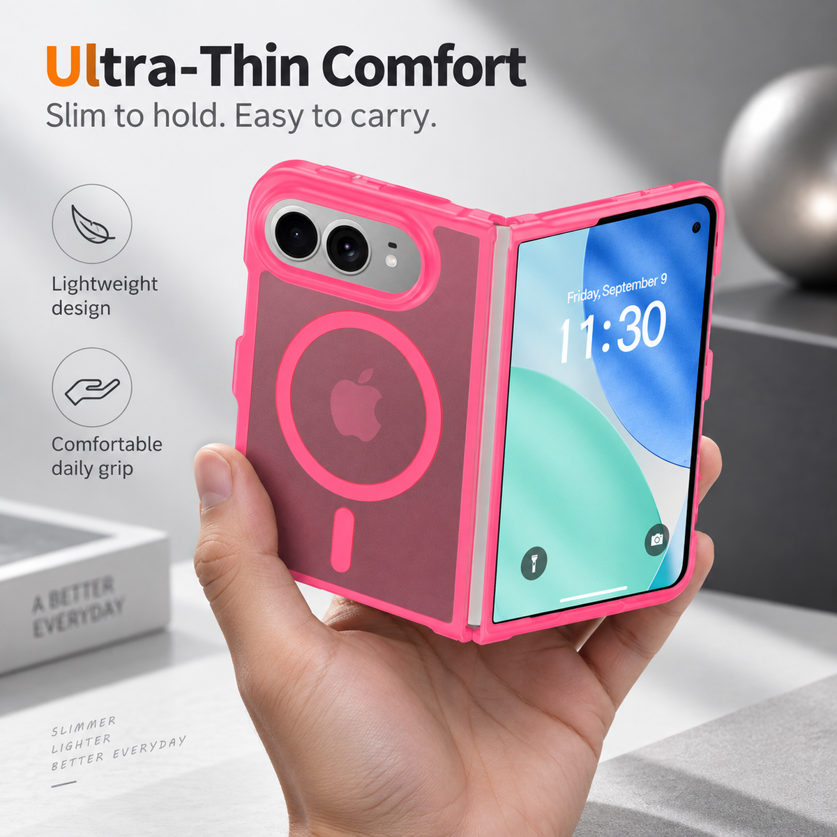 Premium iPhone Case Matte Translucent Skin Feel MagSafe Magnetic Ultra Thin Foldable Cover Wireless Charging Hard PC Slim Durable Protective Phone Cover Case