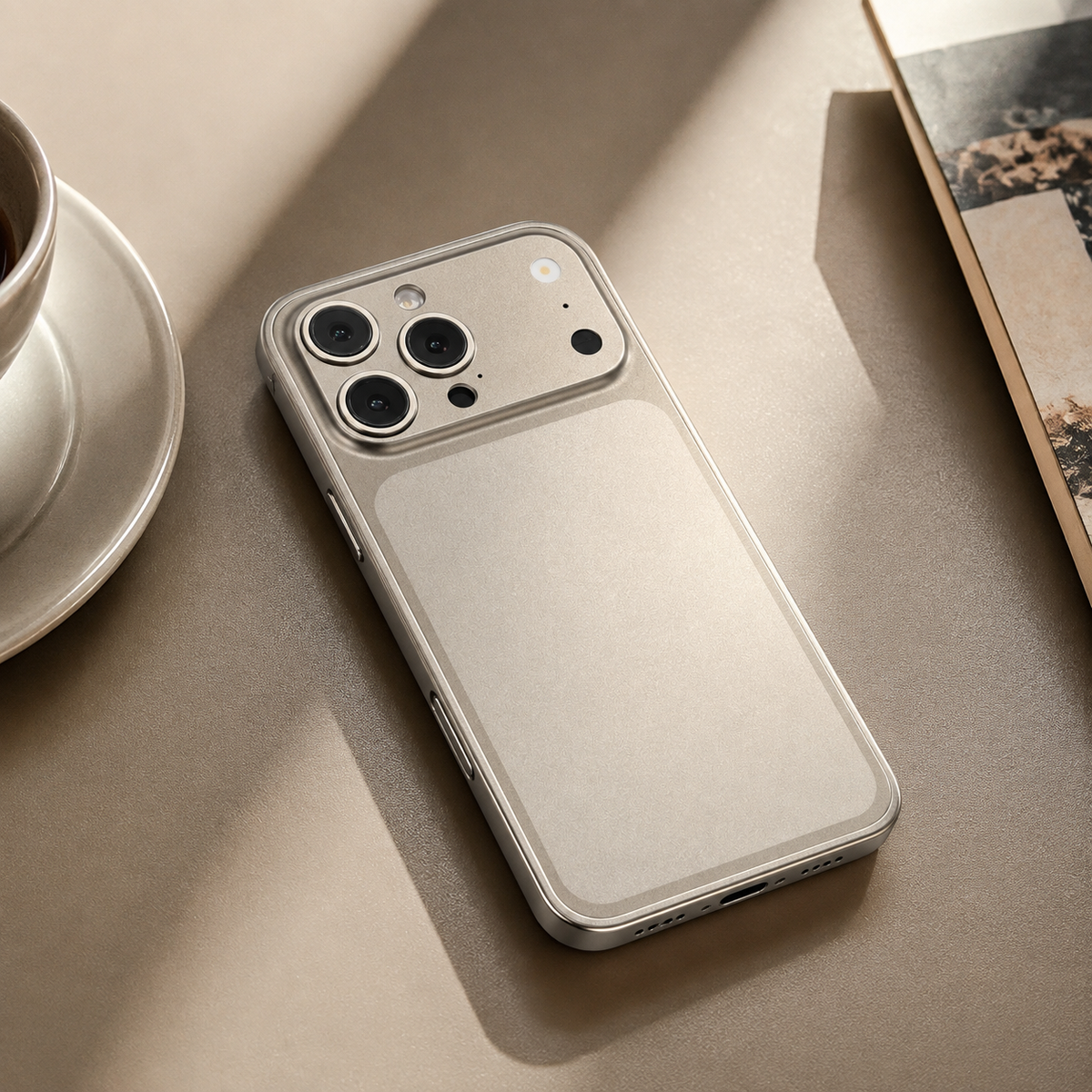 Premium iPhone Case Metal Alloy Frame Slim Matte Protective Cover Anti Scratch Anti Fingerprint Dustproof Non Slip Lightweight Half Wrapped Hard Back