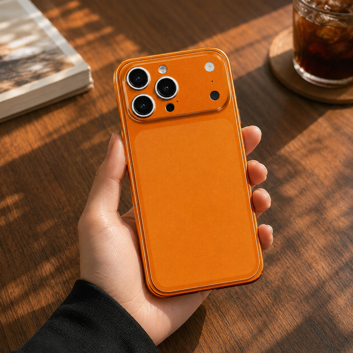Premium iPhone Case Metal Alloy Frame Slim Matte Protective Cover Anti Scratch Anti Fingerprint Dustproof Non Slip Lightweight Half Wrapped Hard Back