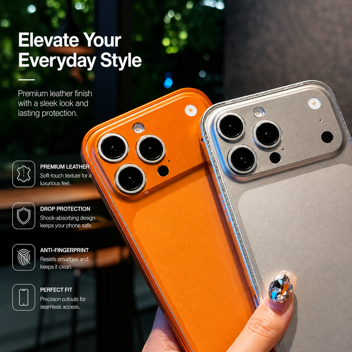 Premium iPhone Case Metal Alloy Frame Slim Matte Protective Cover Anti Scratch Anti Fingerprint Dustproof Non Slip Lightweight Half Wrapped Hard Back