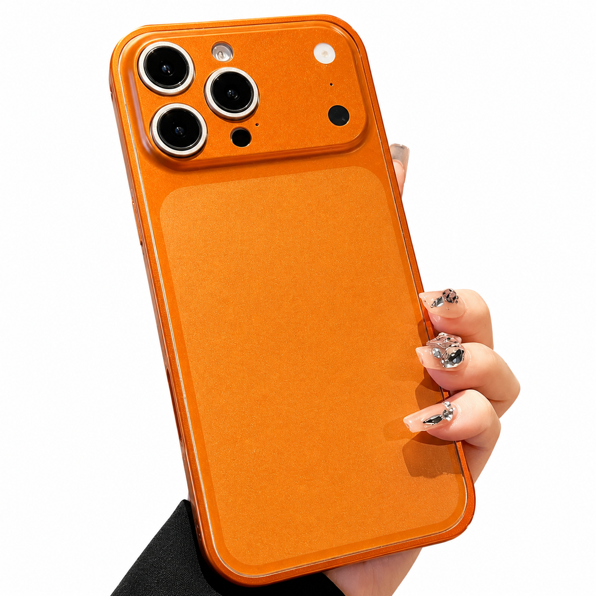 Premium iPhone Case Metal Alloy Frame Slim Matte Protective Cover Anti Scratch Anti Fingerprint Dustproof Non Slip Lightweight Half Wrapped Hard Back