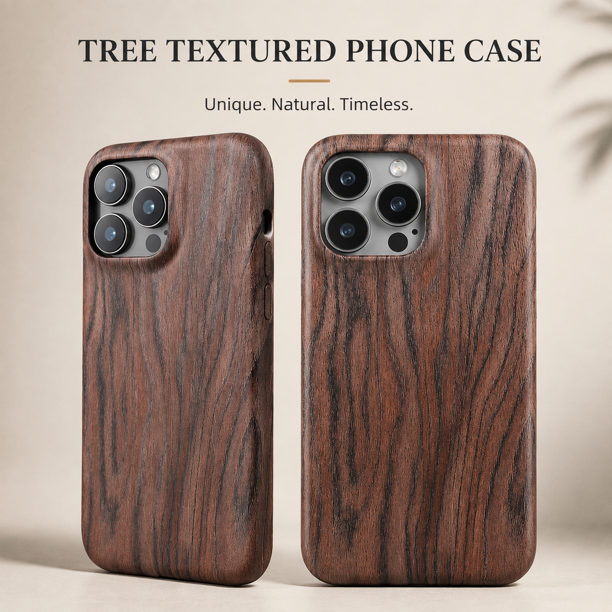 Premium iPhone Case Natural Walnut Wood Magnetic Protective Cover TPU PC Shockproof Anti Scratch Slim Full Coverage Non Slip Handmade Design