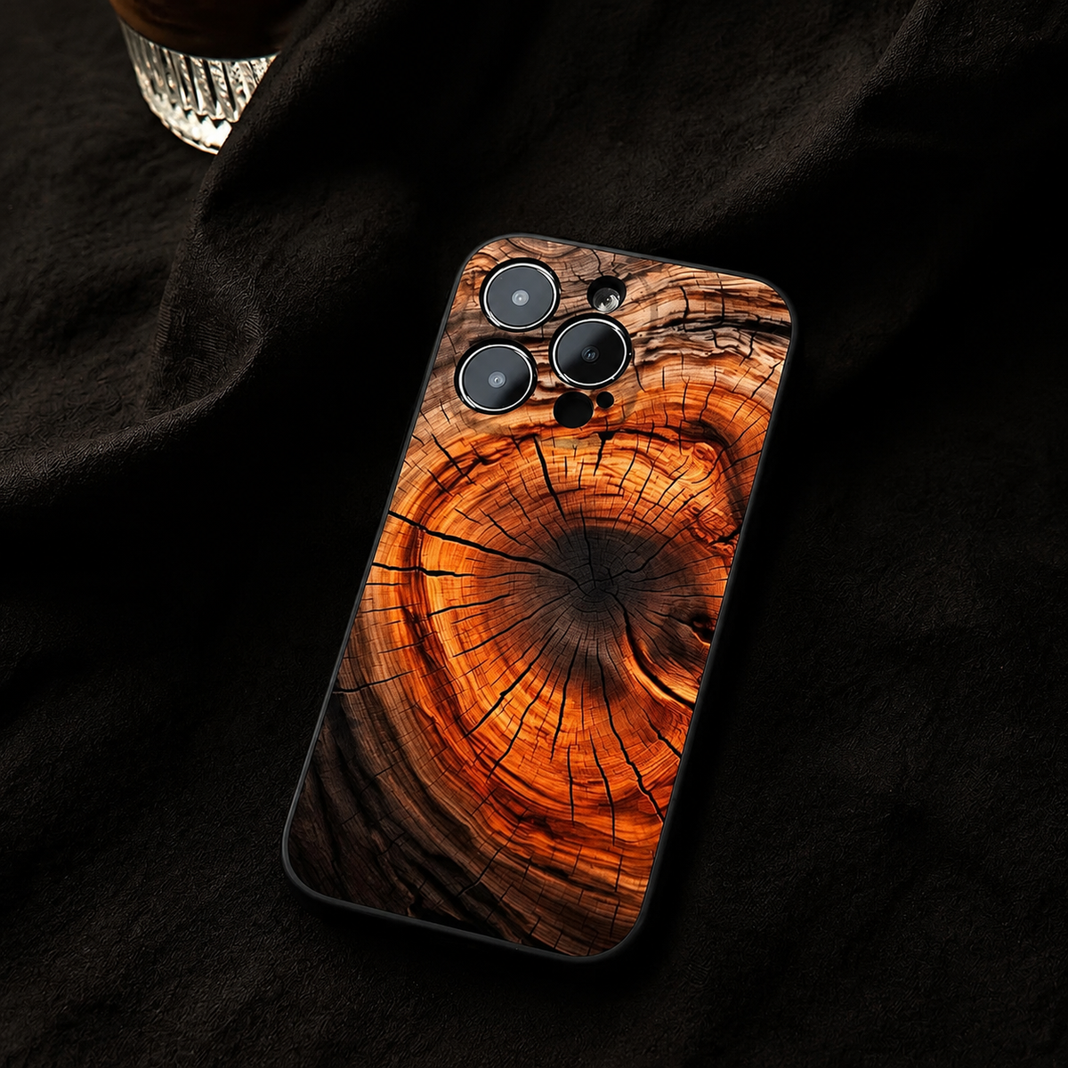 Premium iPhone Case Natural Wood Slim Wooden Back Cover Silicone Frame Lightweight Full Coverage Shockproof Washable Minimalist Design