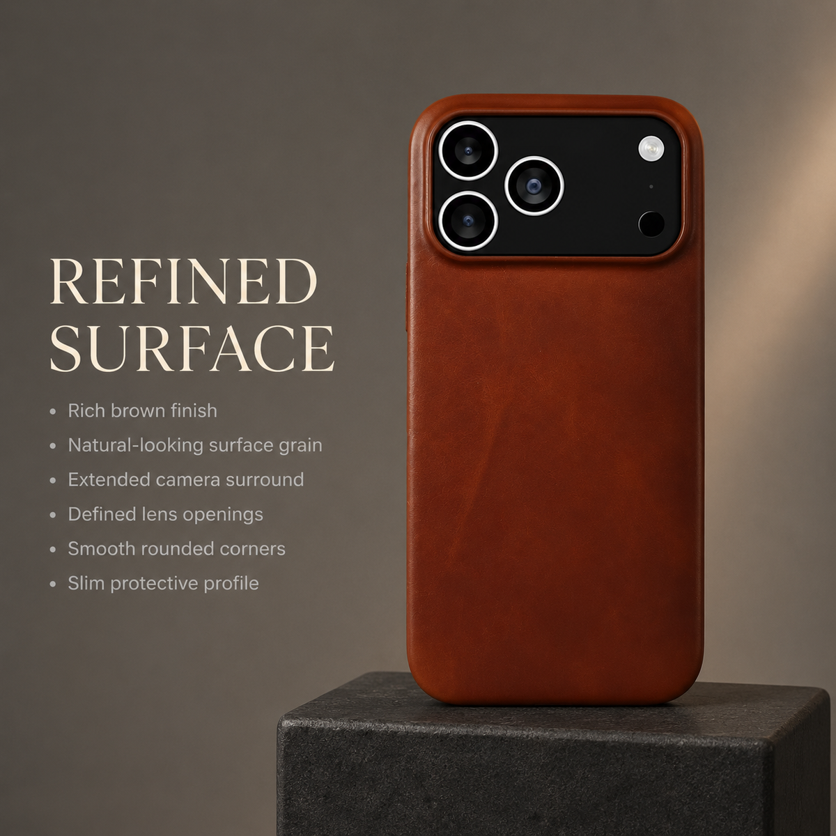 Premium iPhone Case Oil Wax Genuine Leather Luxury Vintage Slim Shockproof Anti Scratch Non Slip Durable Soft Touch Protective Hard Back Phone Cover Case