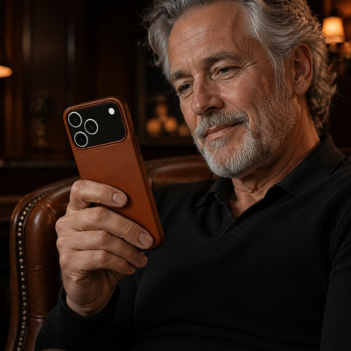 Premium iPhone Case Oil Wax Genuine Leather Luxury Vintage Slim Shockproof Anti Scratch Non Slip Durable Soft Touch Protective Hard Back Phone Cover Case