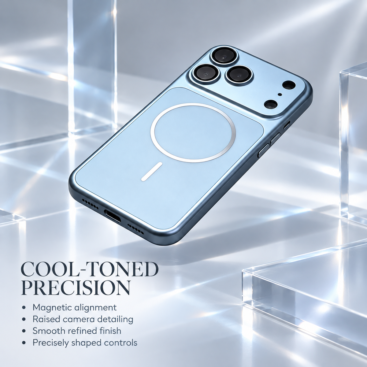Premium iPhone Case Original Metal Color MagSafe Magnetic Large Window Plating Rugged Hard PC Shockproof Anti Drop Slim Durable Protective Phone Cover Case