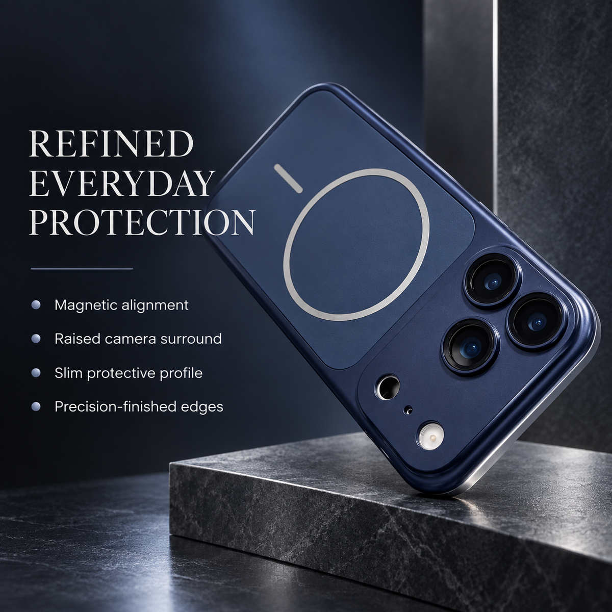 Premium iPhone Case Original Metal Color MagSafe Magnetic Large Window Plating Rugged Hard PC Shockproof Anti Drop Slim Durable Protective Phone Cover Case