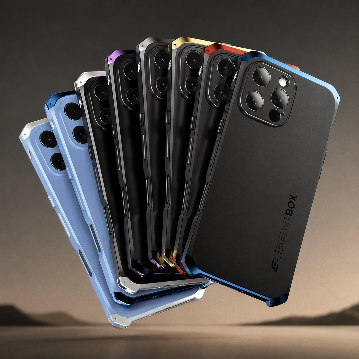 Premium iPhone Case PC Aluminum Alloy Full Coverage Shockproof Anti Scratch Dustproof Washable Non Slip Lightweight Protective Shell Slim Design