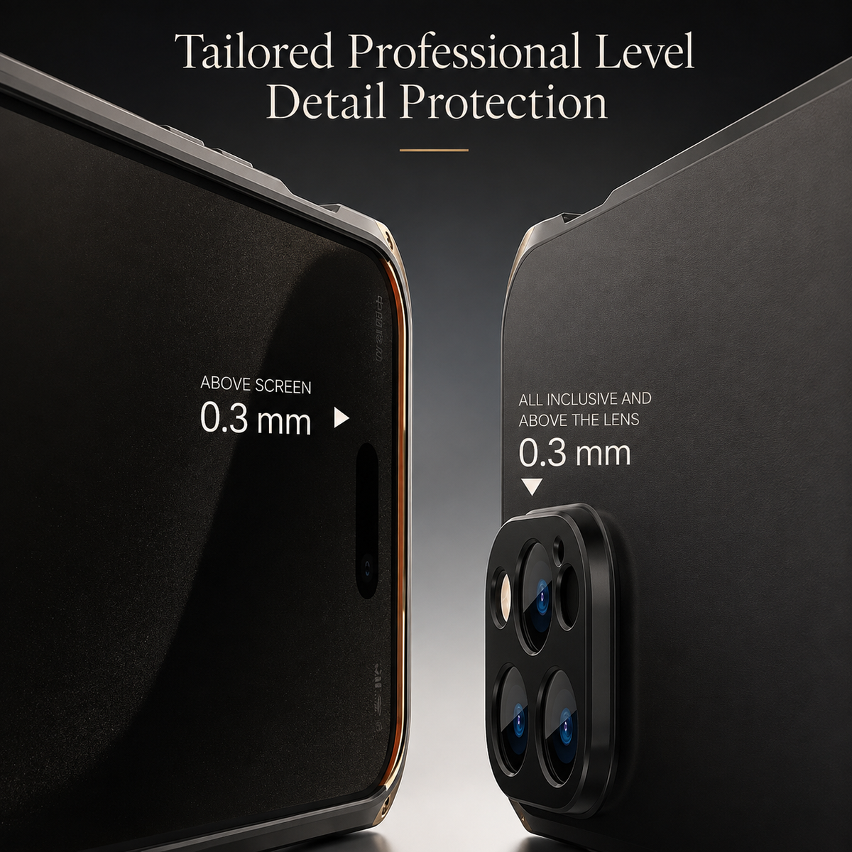 Premium iPhone Case PC Aluminum Alloy Full Coverage Shockproof Anti Scratch Dustproof Washable Non Slip Lightweight Protective Shell Slim Design