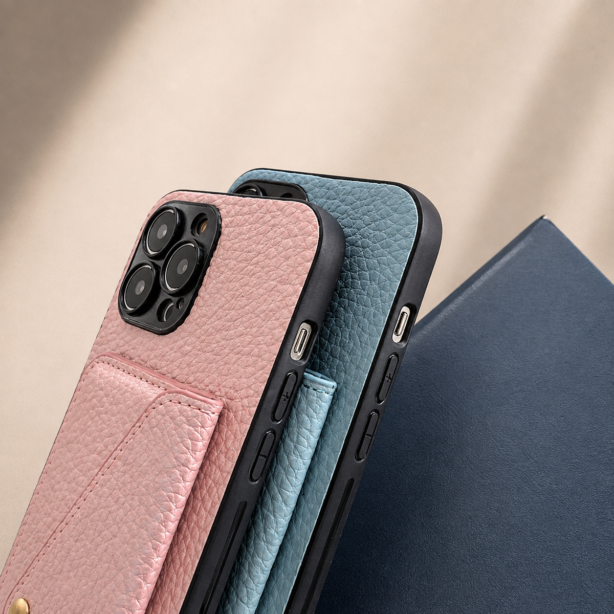 Premium iPhone Case PU Leather Crossbody Wallet Card Holder Detachable Chain Strap Lanyard Full Coverage Shockproof Anti Scratch Non Slip Slim Fit Use