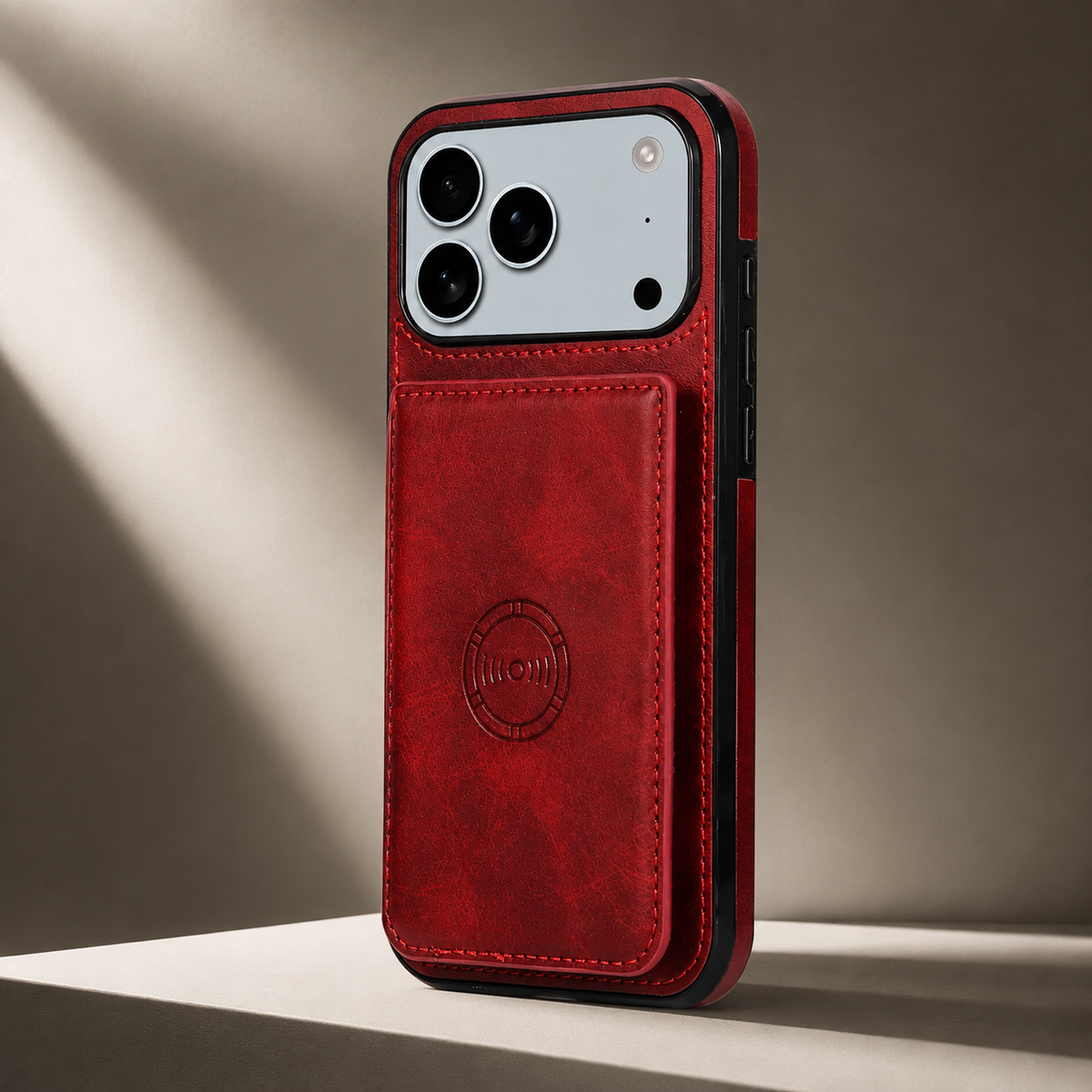 Premium iPhone Case RFID Blocking Leather Wallet Magnetic Closure Card Holder Shockproof Full Protection Anti Scratch Secure Storage Slim Cover