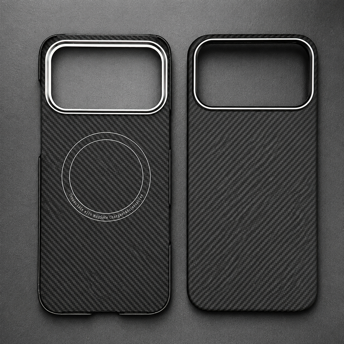 Premium iPhone Case Real 600D Carbon Fiber MagSafe Compatible Aramid Kevlar Full Coverage Waterproof Anti Scratch Matte Anti Fingerprint Slim Protective Cover