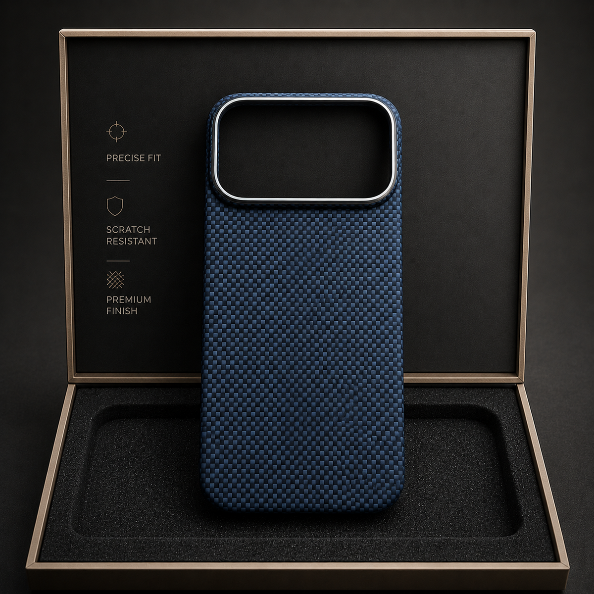 Premium iPhone Case Real 600D Carbon Fiber MagSafe Compatible Aramid Kevlar Full Coverage Waterproof Anti Scratch Matte Anti Fingerprint Slim Protective Cover