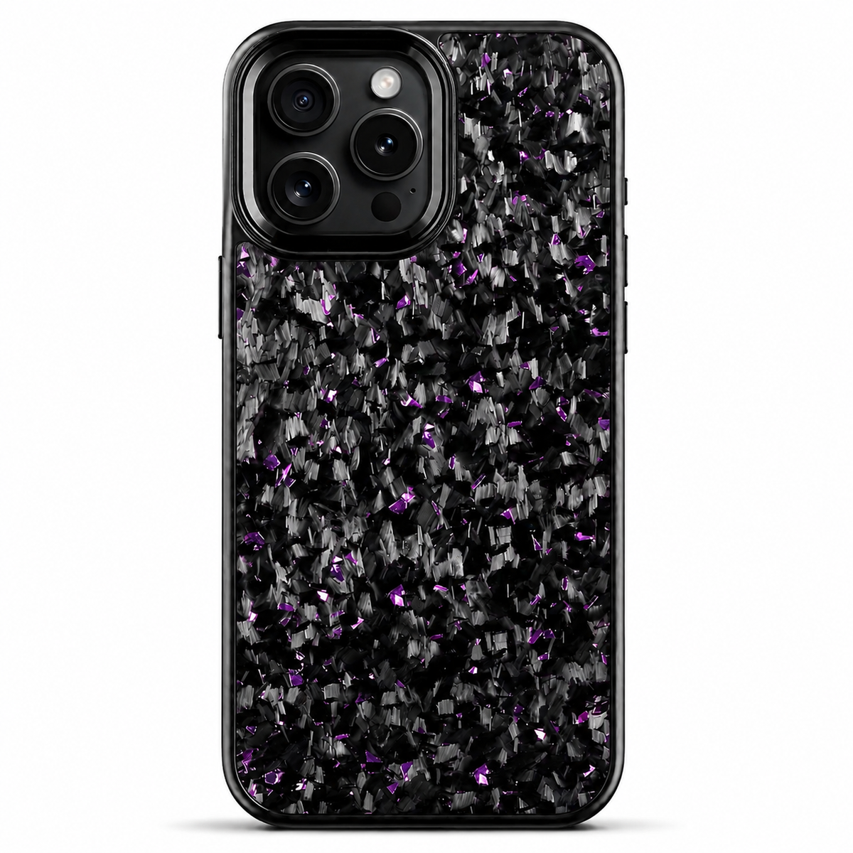 Premium iPhone Case Real Forged Carbon Fiber MagSafe Cover Metal Lens Guard Shockproof Dual Layer Anti-Fingerprint Non Slip Slim Full Protection