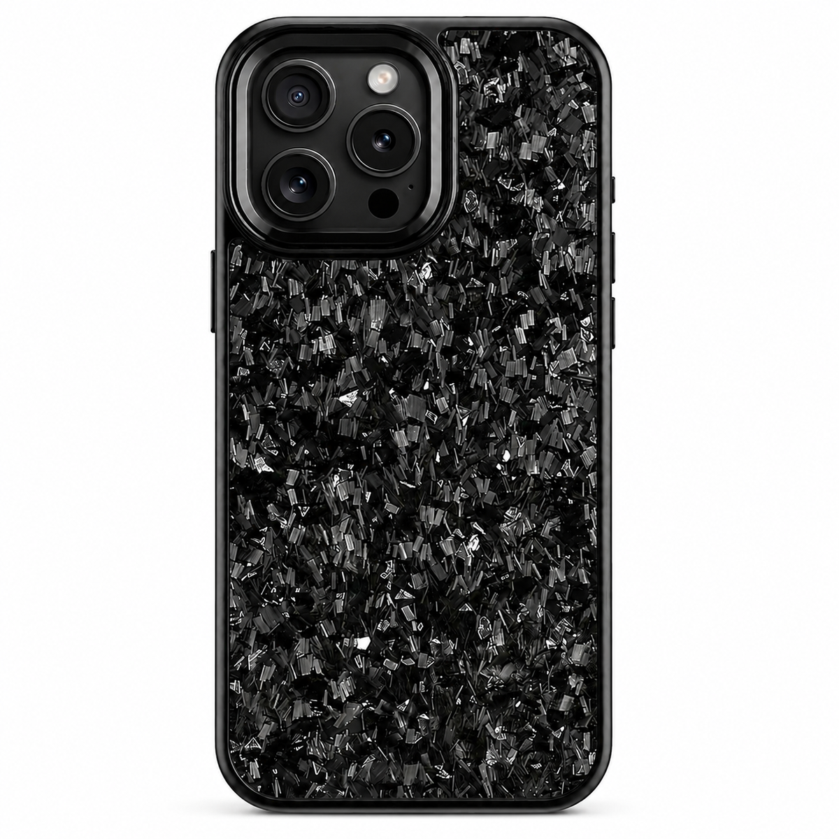Premium iPhone Case Real Forged Carbon Fiber MagSafe Cover Metal Lens Guard Shockproof Dual Layer Anti-Fingerprint Non Slip Slim Full Protection