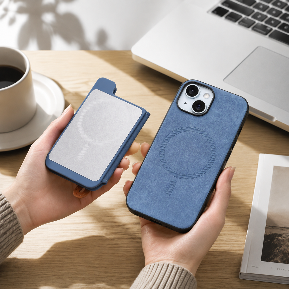 Premium iPhone Case Removable Zipper Wallet Flip Cover PU Leather Card Holder Magnetic Closure Wrist Strap Shockproof Full Coverage Slim Design Secure
