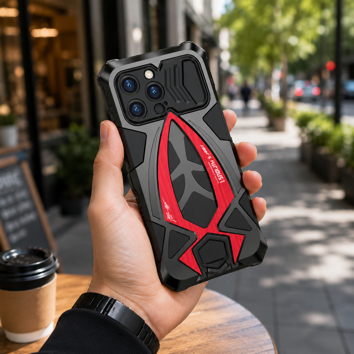 Premium iPhone Case Rugged Shockproof Metal Frame Armor Cover Anti Scratch Dustproof Full Edge Protection Reinforced Corner Grip Design