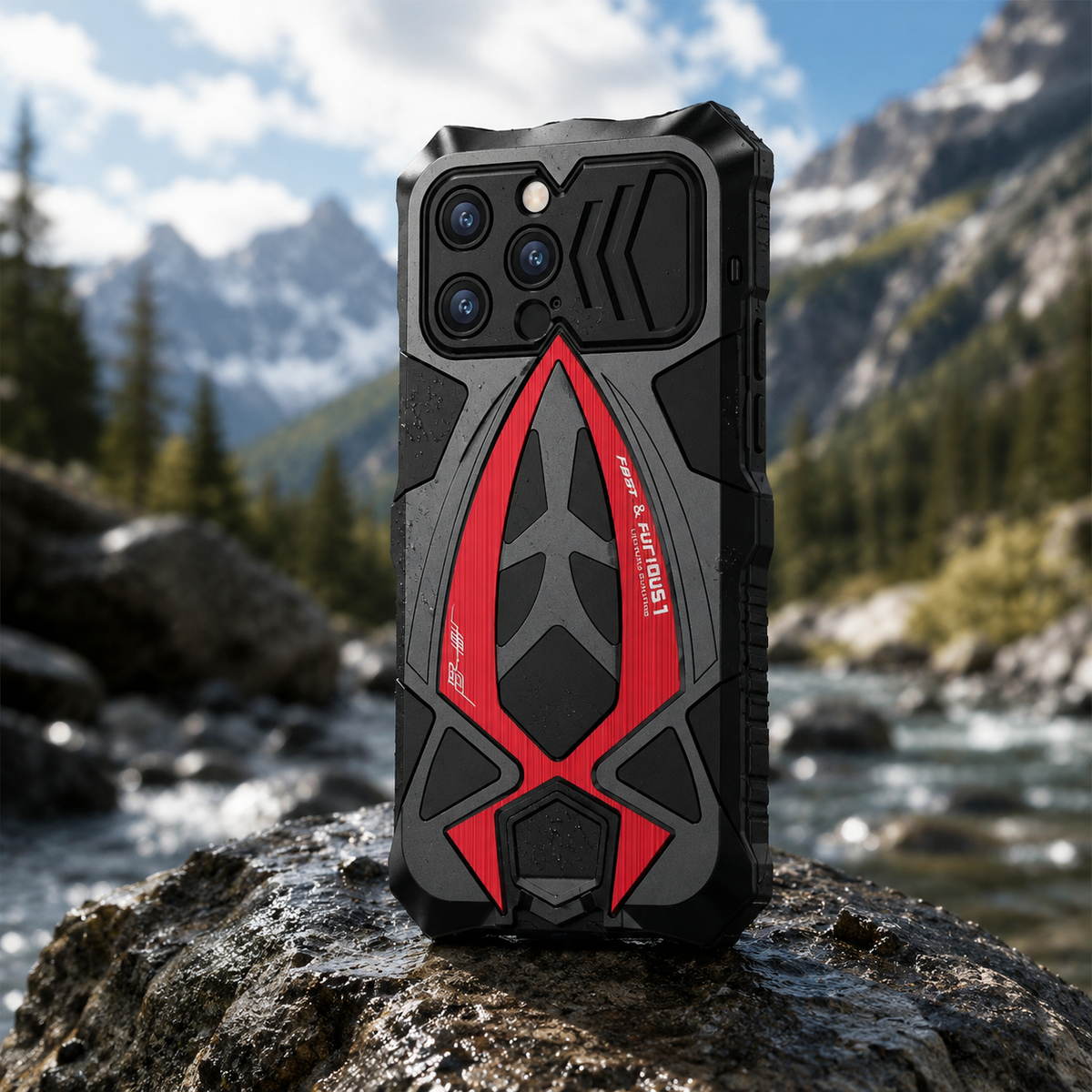 Premium iPhone Case Rugged Shockproof Metal Frame Armor Cover Anti Scratch Dustproof Full Edge Protection Reinforced Corner Grip Design